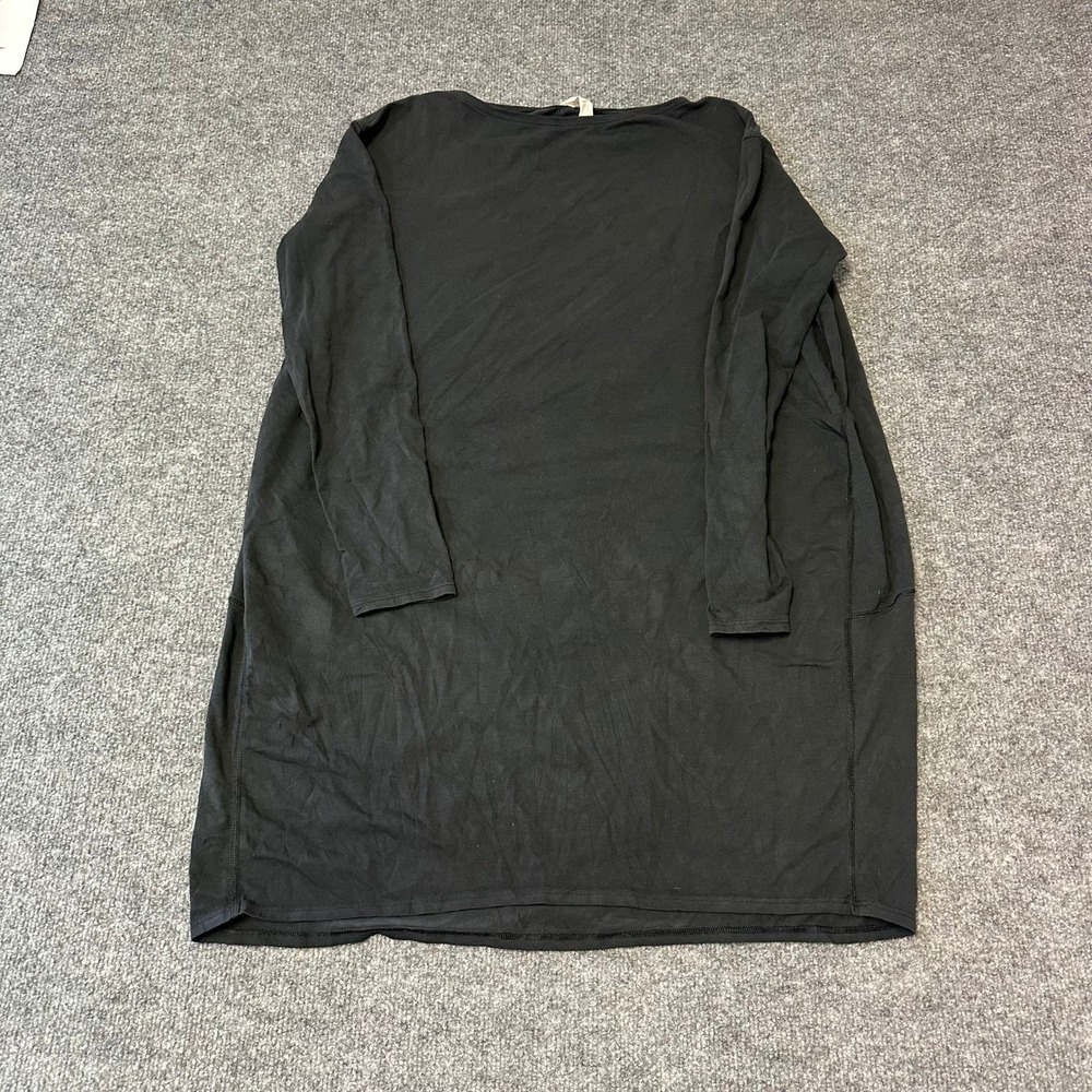 Lululemon Dress Womens Size 12 Black Pima Cotton Long Sleeve Shift Tunic LW1DERS